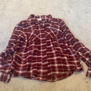 Harper Flannel in Maroon Size M
